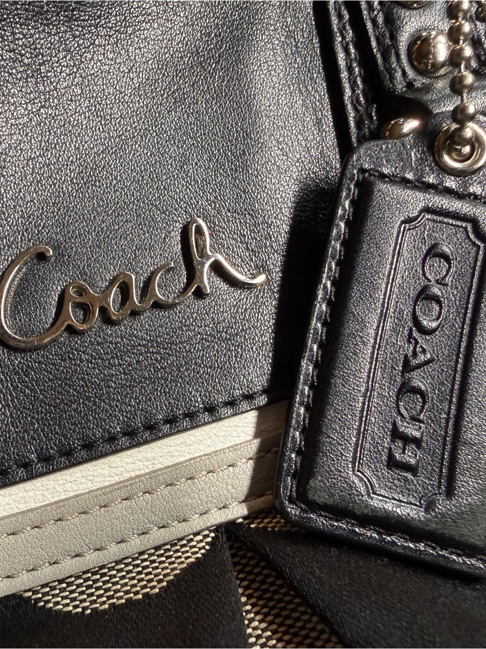 Coach Ashley F17447 Signature Canvas Satchel “Slouchy” Purse Y2K Era Circa 2012 - Picture 5 of 16